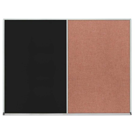 United Visual Products Single Door Radius Corkboard, 18"x24", Sat, UV7000RC-SATIN-CLOUD UV7000RC-SATIN-CLOUD